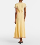 Rixo Marlice lace-trimmed silk maxi dress
