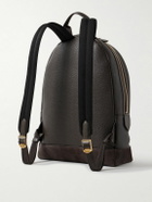 TOM FORD - Suede-Trimmed Full-Grain Leather Backpack