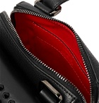 Christian Louboutin - Benech Spiked Smooth and Full-Grain Leather Messenger Bag - Black