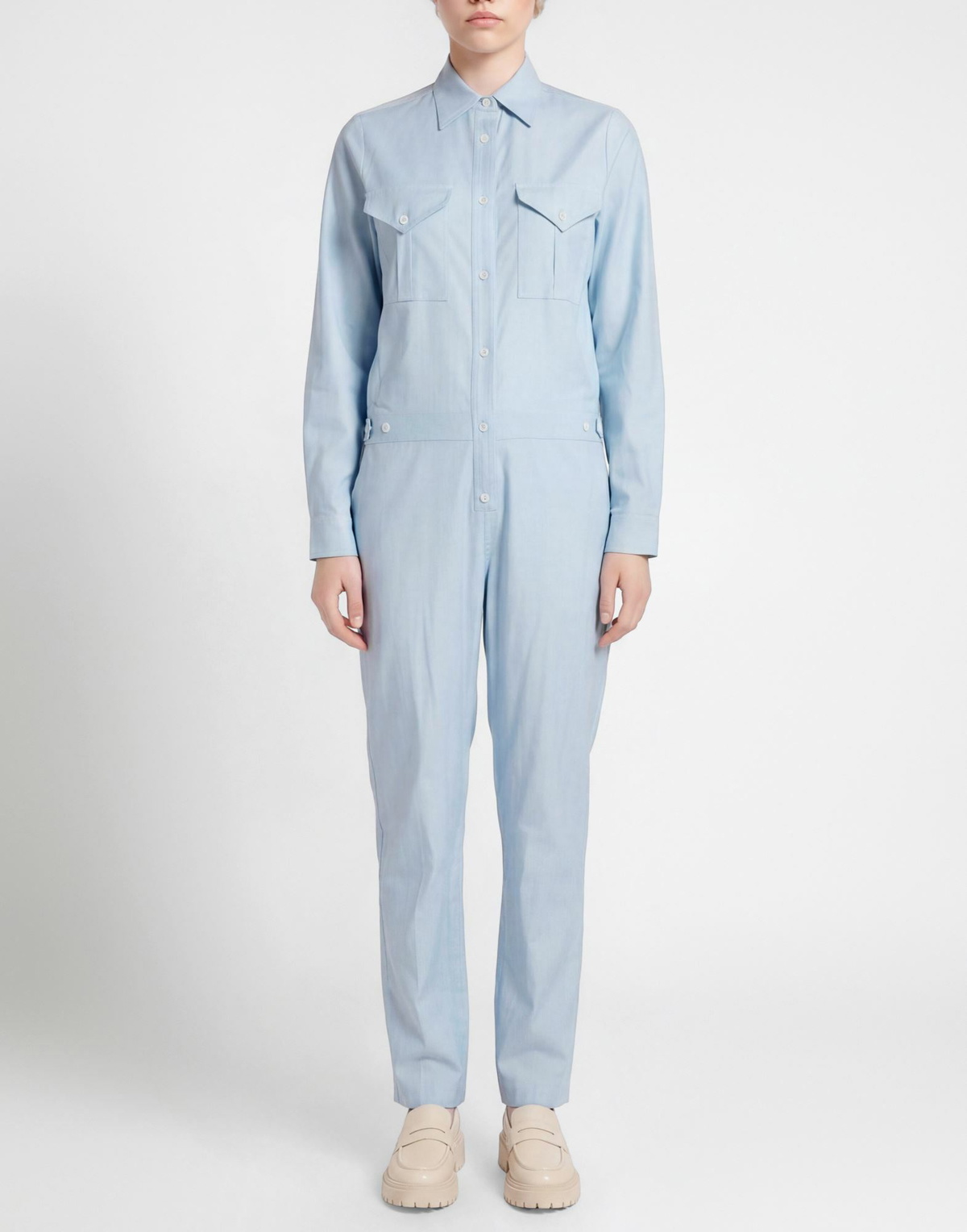 Eleventy Womens Jumpsuit Sky in Blue