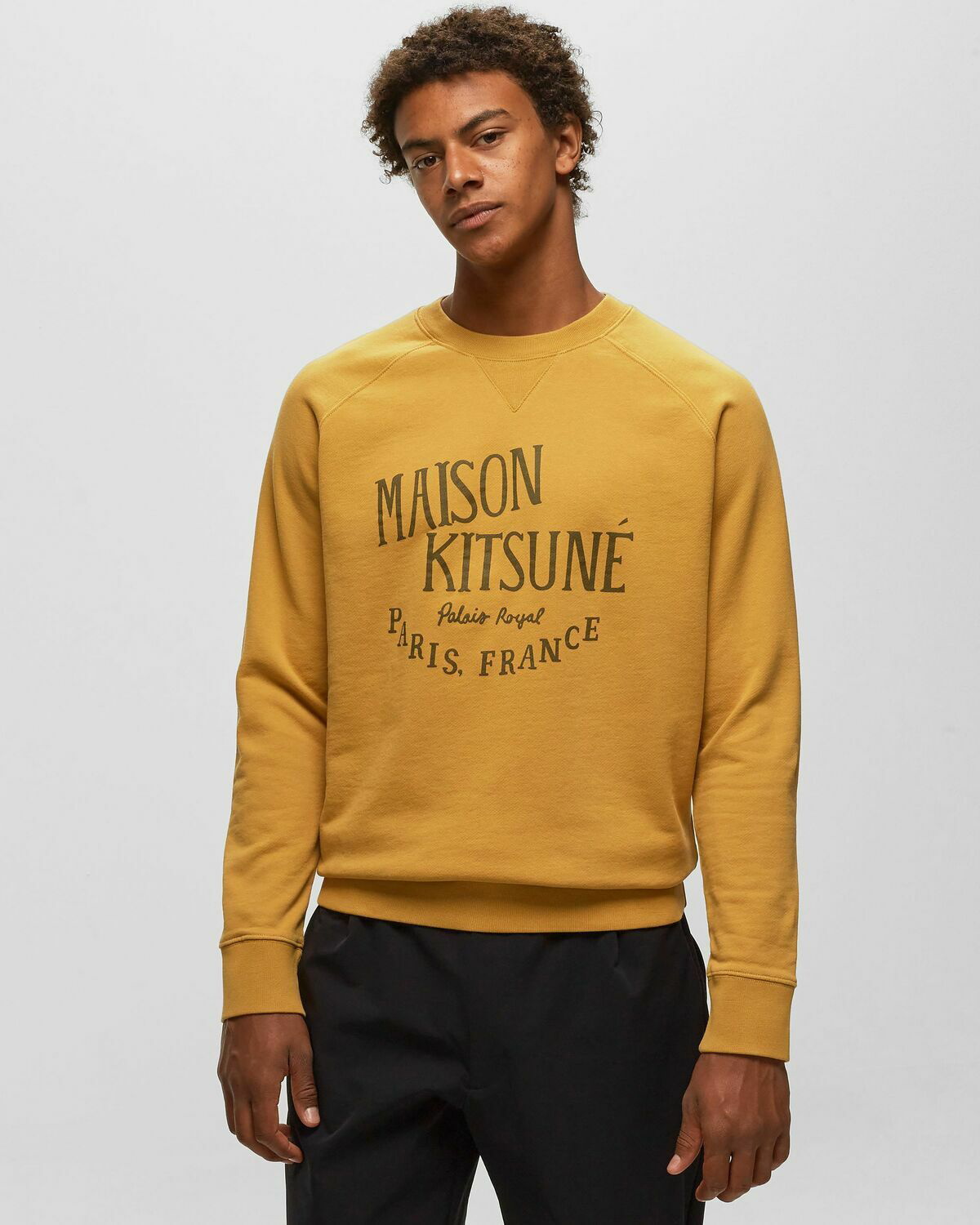 Maison Kitsune Palais Royal Classic Sweatshirt Yellow - Mens