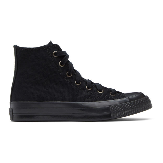 Photo: Converse Black Monochrome Chuck 70 High Sneakers