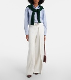 Ralph Lauren Collection Imann pleated linen wide-leg pants