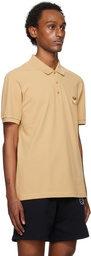 Moschino Beige Embroidered Polo