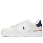 Polo Ralph Lauren Men's Masters Court Sneakers in White/Navy/Red