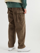 Pop Trading Company - Logo-Embroidered Straight-Leg Cotton-Corduroy Cargo Trousers - Brown
