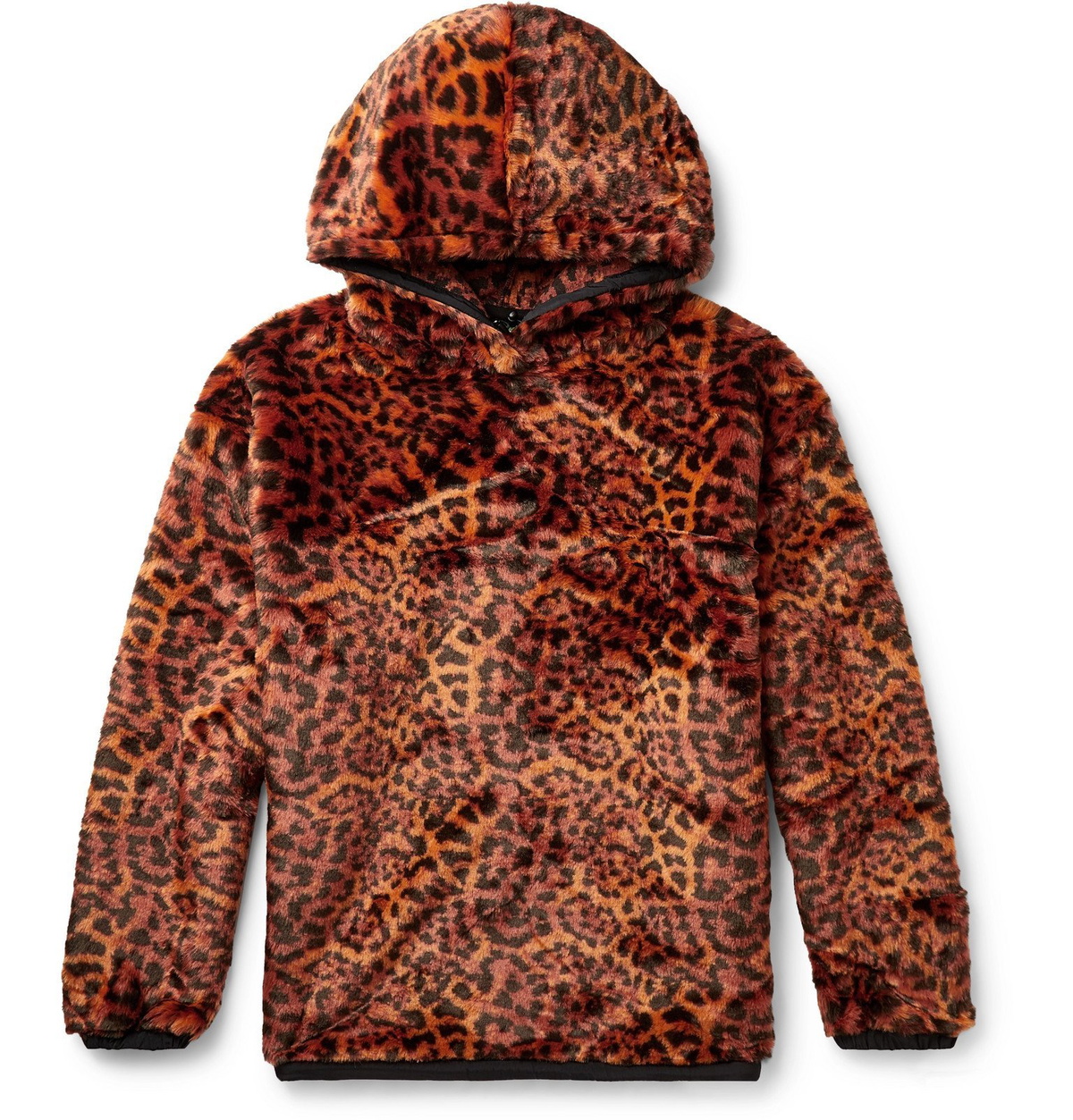 Aries　Leopard Chain Hoodie　ヒョウ柄　パーカー Aries - Leopard-Print Faux Fur Hoodie - Brown ARIES