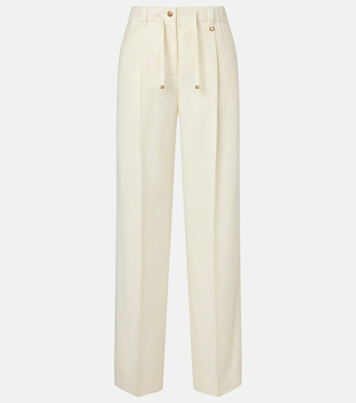 Moncler Pleated virgin wool straight pants