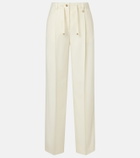 Moncler Pleated virgin wool straight pants