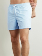 Ralph Lauren Purple label - Straight-Leg Mid-Length Logo-Embroidered Swim Shorts - Blue