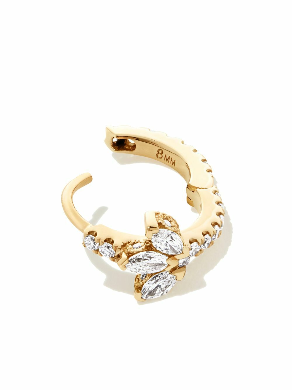 MARIA TASH 18K Yellow Gold Diamond Lotus Eternity Hoop Earring