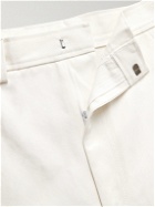 Ermenegildo Zegna - Straight-Leg Cotton, Silk and Linen-Blend Twill Trousers - White