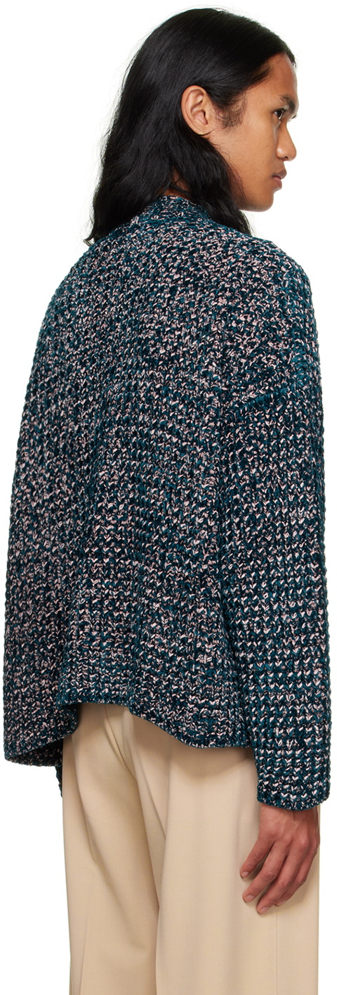Bonsai Green & Pink Buttoned Cardigan