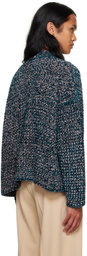 Bonsai Green & Pink Buttoned Cardigan