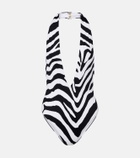 Balmain Zebra-print swimsuit