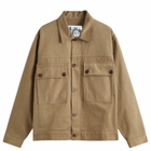 Café Mountain Men's Reverse Panel Workers Jacket in Washed Limestone