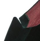 Favourbrook - Brown Slim-Fit Faille-Trimmed Cotton-Velvet Tuxedo Jacket - Green