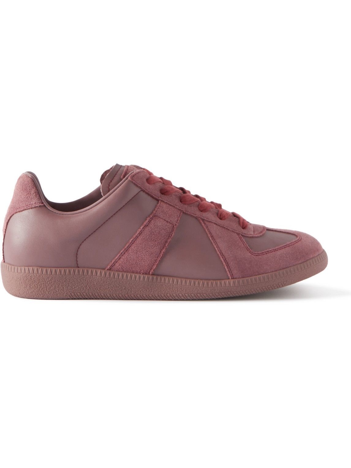 Maison Margiela - Replica Leather and Suede Sneakers - Pink Maison Margiela