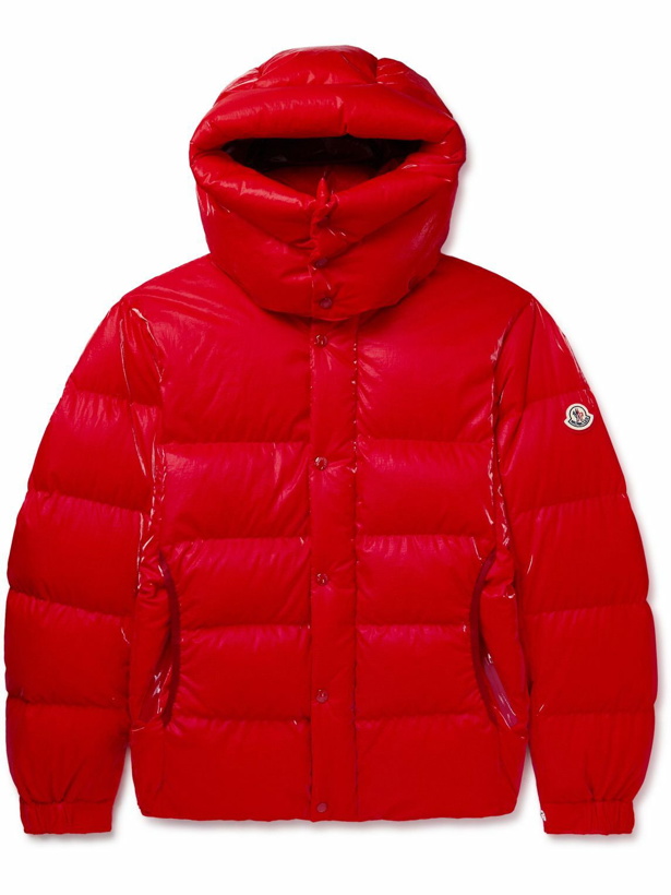 Photo: Moncler - Verdon Quilted Coated Nylon-Ripstop Down Hooded Jacket - Red