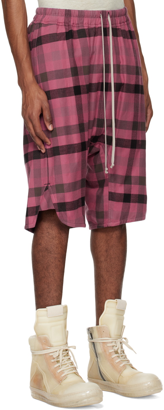 Rick Owens Pink Basket Swingers Shorts Rick Owens