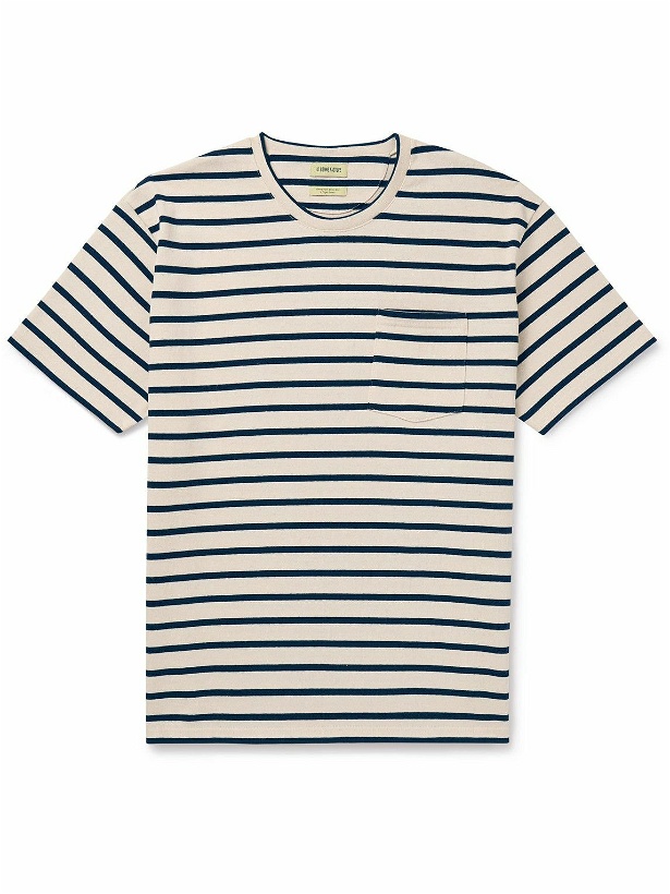 Photo: De Bonne Facture - Oversized Striped Cotton-Jersey T-Shirt - Blue