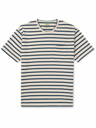 De Bonne Facture - Oversized Striped Cotton-Jersey T-Shirt - Blue