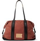 Bleu de Chauffe - Barda Leather-Trimmed Waxed Cotton-Ripstop Tote Bag - Red