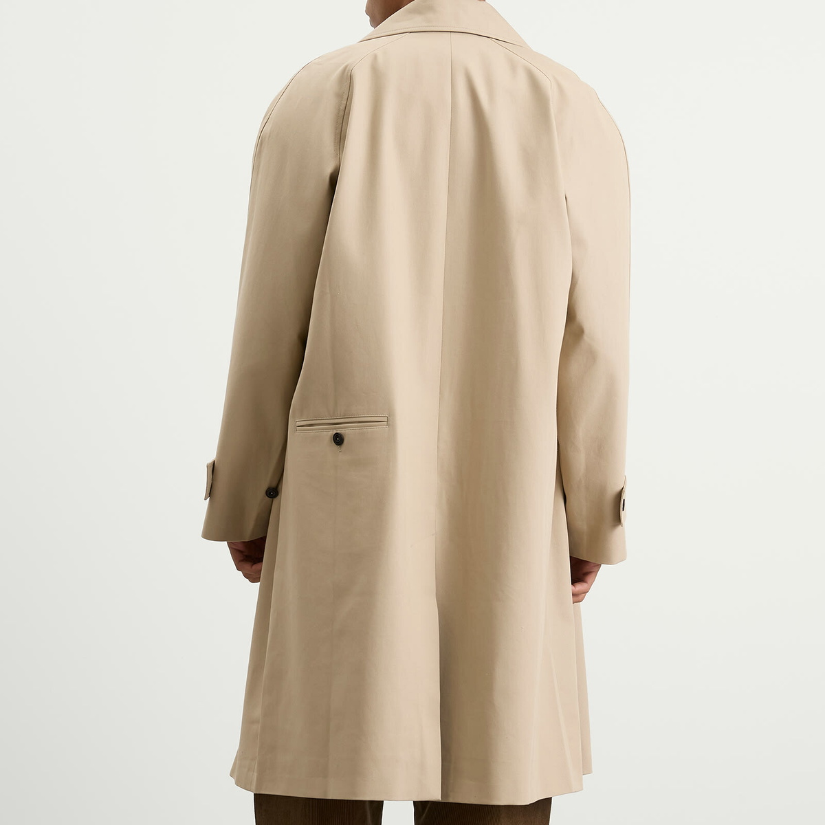 Sage Nation Men's Westminster Raglan Sleeve Overcoat in Beige