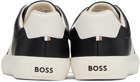 BOSS Black & Off-White Cupsole Contrast Band Sneakers
