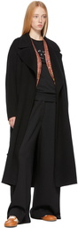 Loewe Black Wool Wide-Leg Trousers