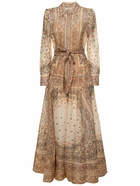 ZIMMERMANN - Matchmaker Long Linen Blend Shirt Dress