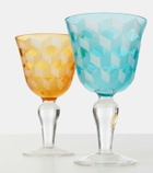 Polspotten Blocks set of 6 wine glasses