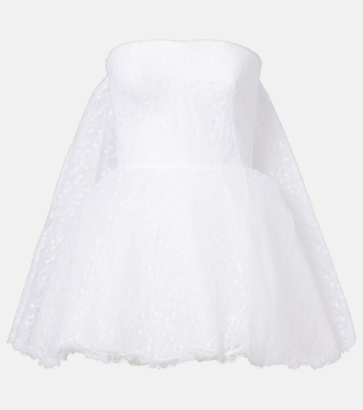 Givenchy Caped lace bustier dress