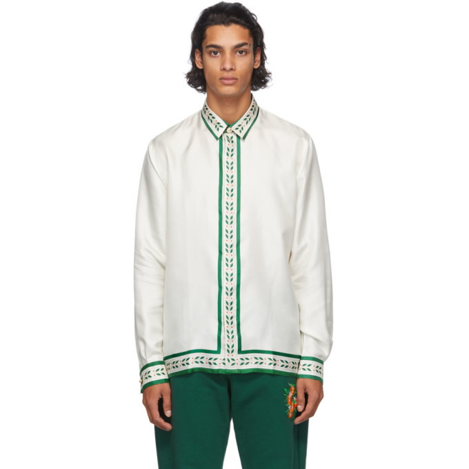 Photo: Casablanca White Silk La Fleur De LOranger Shirt