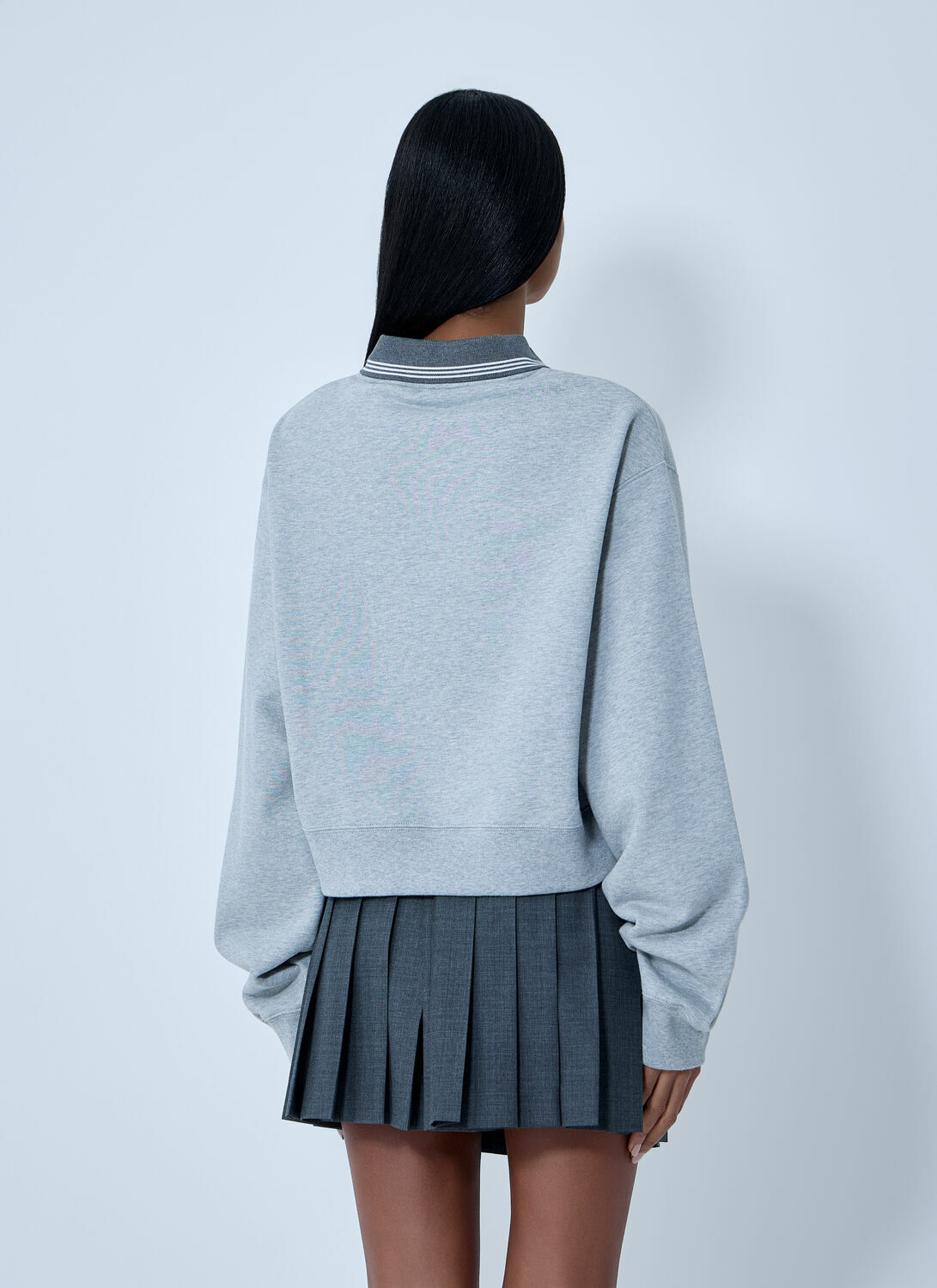 Miu Miu Logo Motif Fleece Sweatshirt