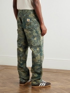 Carhartt WIP - Single Knee Straight-Leg Camouflage-Print Organic Cotton-Canvas Trousers - Green