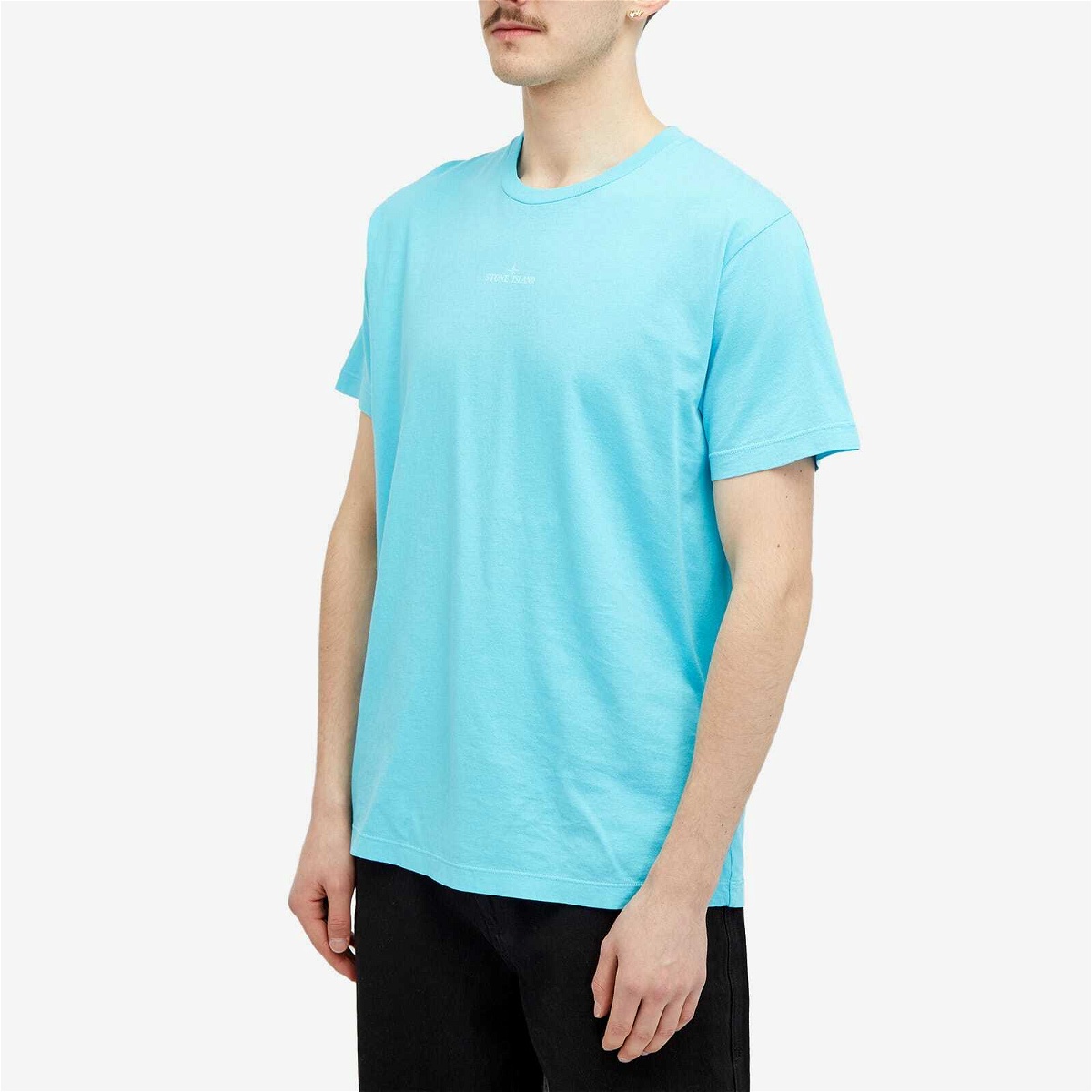 Stone Island Men's Abbreviation Three Graphic T-Shirt in Turquoise