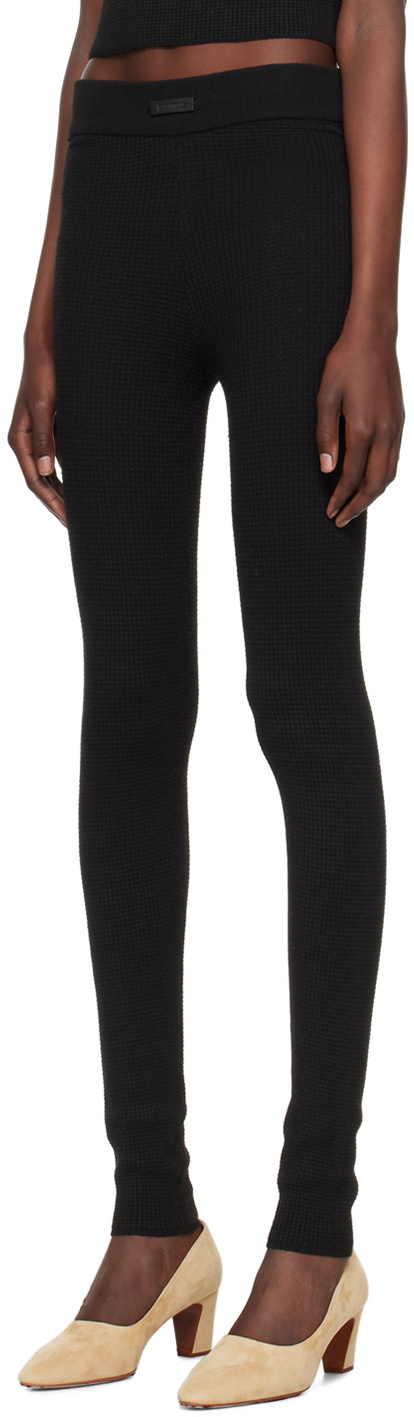 Fear of God ESSENTIALS Black Waffle Leggings