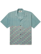 Karu Research - Camp-Collar Cotton-Jacquard Shirt - Blue