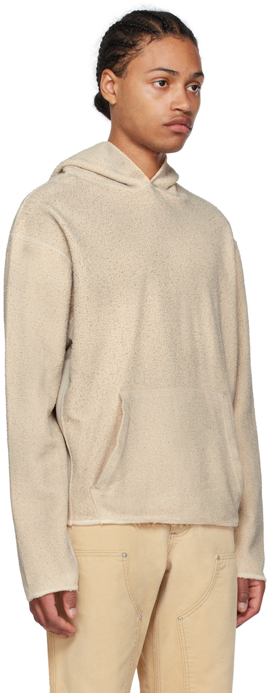 NotSoNormal Beige Raw Edge Hoodie