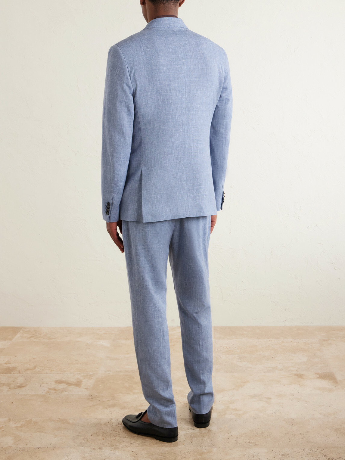 Mr P. - Wool, Silk and Linen-Blend Suit Jacket - Blue