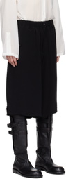 YOHJI YAMAMOTO Black Tab Half Shorts