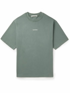 Acne Studios - Logo-Print Garment-Dyed Cotton-Jersey T-Shirt - Green