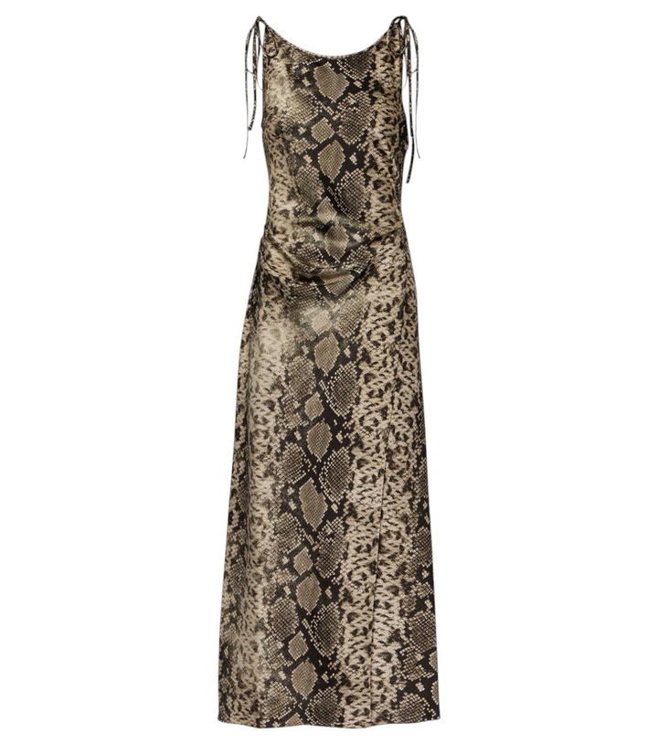 Photo: Acne Studios Dayla snake-print satin midi dress