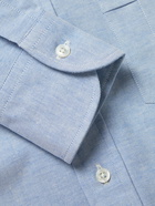 Drake's - Button-Down Collar Cotton Oxford Shirt - Blue