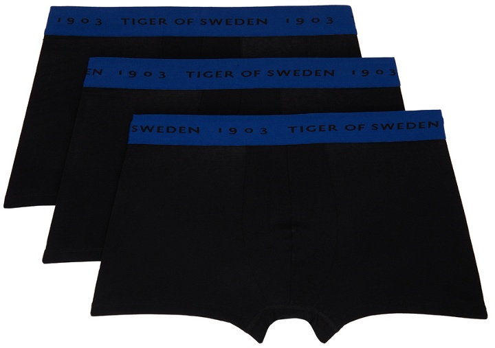 Photo: Tiger of Sweden Three-Pack Black Hermod Boxer Briefs