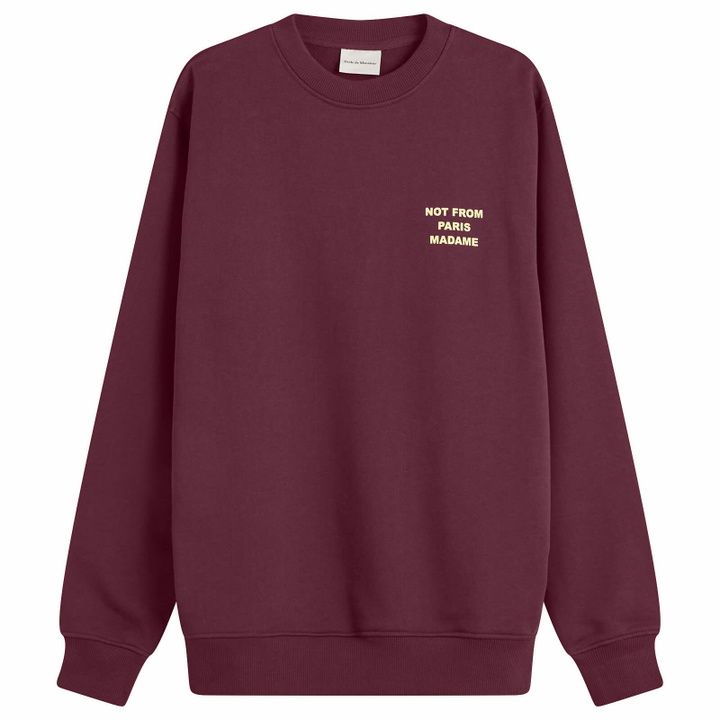 Photo: Drôle de Monsieur Men's Drole De Monsieur Slogan Sweatshirt in Wine