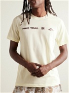 Nike Running - Trail Logo-Print Cotton-Blend Dri-FIT T-Shirt - Neutrals