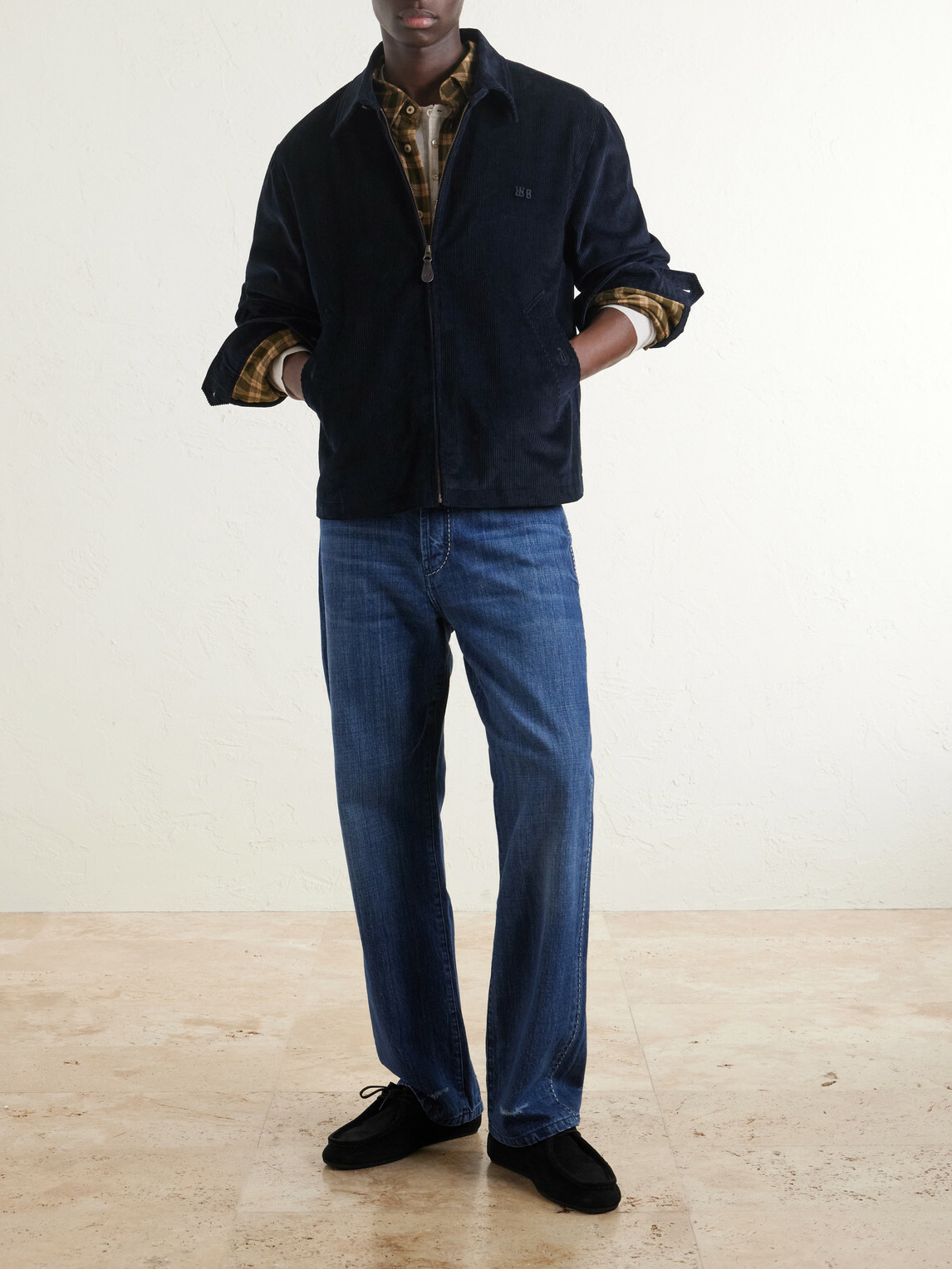 Wales Bonner - Drew Cotton-Corduroy Blouson Jacket - Blue
