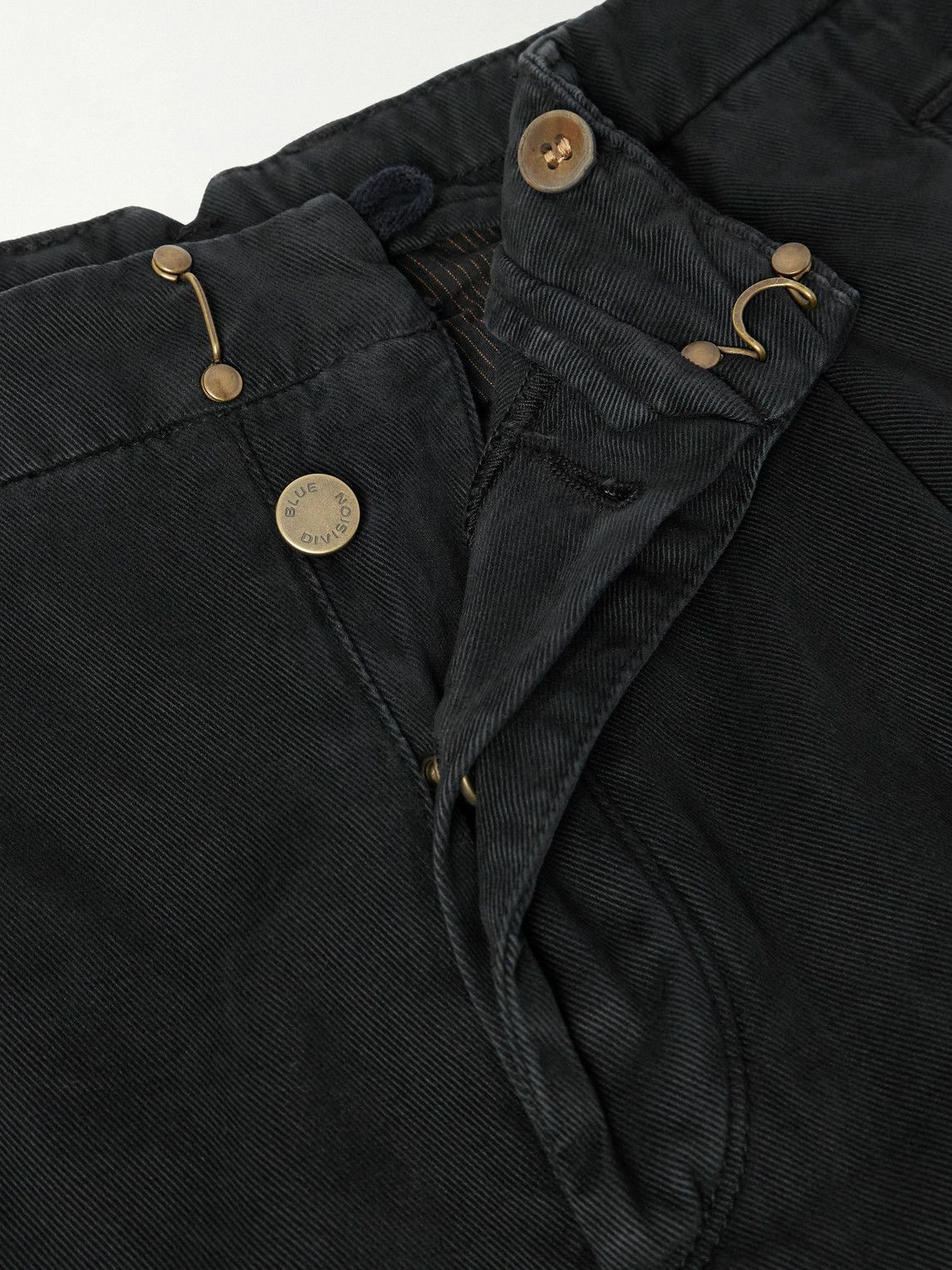 Incotex - Incotex Blue Division Straight-Leg Pleated Cotton and Cashmere-Blend Twill Trousers - Black